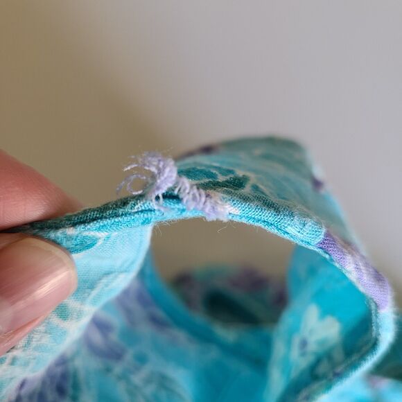 Studio Ease Dress & Button Top 2 Piece Set Women's Size 14 Blue Floral Vintage - Picture 5 of 9